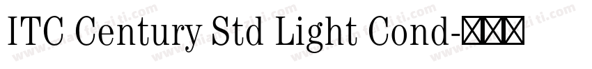 ITC Century Std Light Cond字体转换